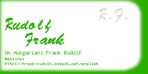 rudolf frank business card